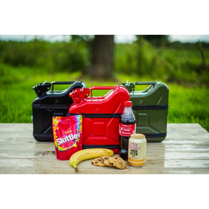 Jerrycan 5L pakket - Groen, rood en zwart - brooddoos - brooddoos auto