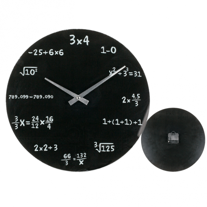 Wandklok met rekensommen - 35 cm - Aparte wandklok - Bijzondere wandklok