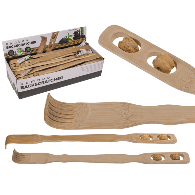 Rugkrabber met massage rollers - 2 in 1 - Ruggenkrabber bamboe - De beste ruggenkrabber