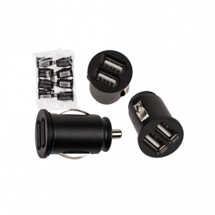 Autolader USB Adapter Zwart Universeel - compact formaat