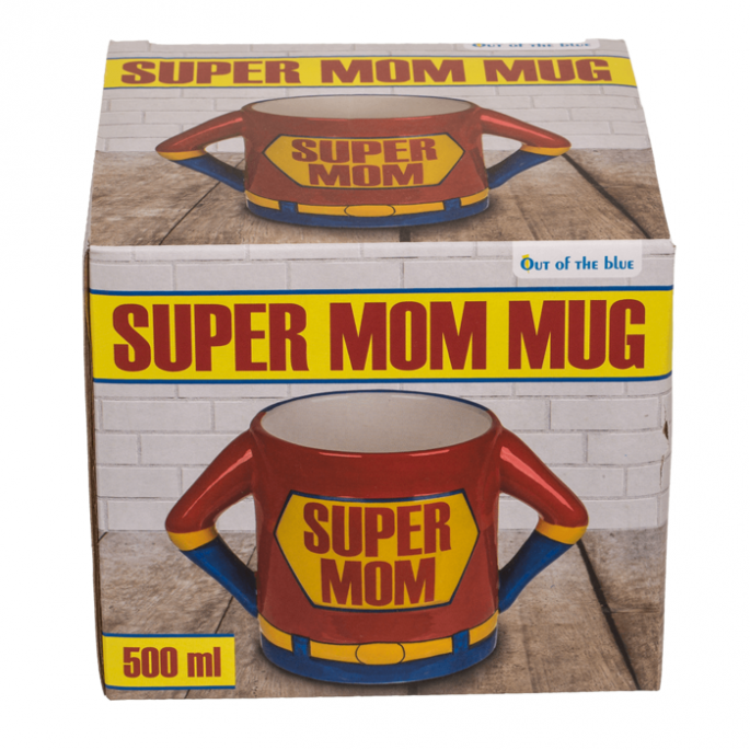 Super pap/mam mok - Twee verschillende stylen - 18 x 11 cm - Mok super papa - Super mama mok - Super dad mok - Super mom mok