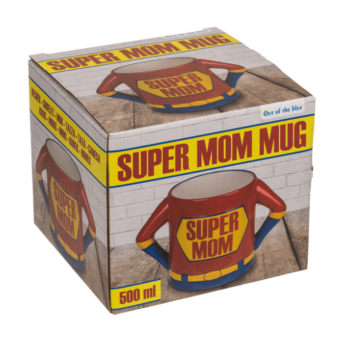 Super pap/mam mok - Twee verschillende stylen - 18 x 11 cm - Mok super papa - Super mama mok - Super dad mok - Super mom mok