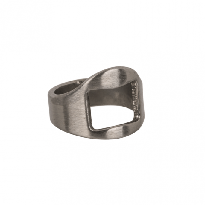 Metalen ring met flessenopener - Maak je bierfles open met je ring - Bier opener - Grappige bieropener