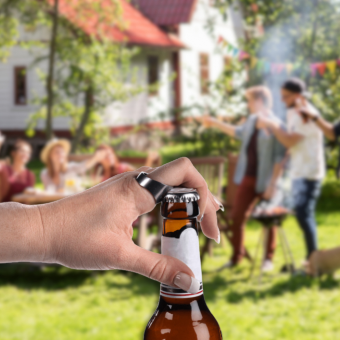 Bottle sales opener rings
