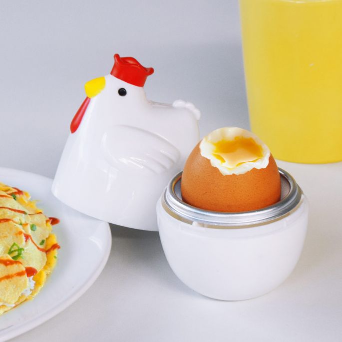 Magnetron eierkoker - klaar in 3-5 min - herbruikbare ei koker - Microwave egg boiler