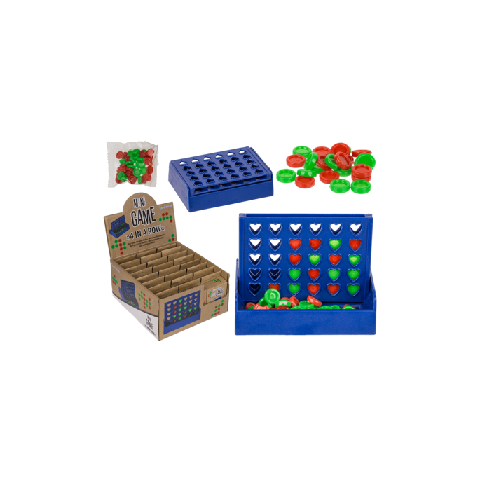 Mini 4 op een rij - Makkelijk mee te nemen - 6 x 10 cm - Gezelschapsspel - vier op 'n rij