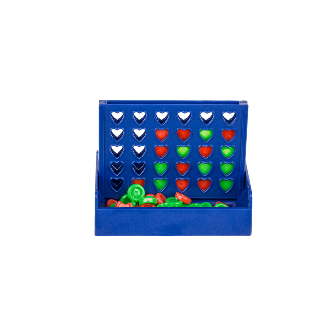 Mini 4 op een rij - Makkelijk mee te nemen - 6 x 10 cm - Gezelschapsspel - vier op 'n rij