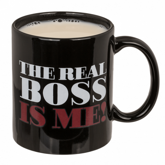 The real boss mok - Mok voor de echte baas - 325 ml - Koffie mok - Grappige mokken