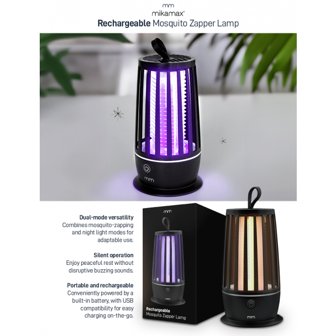 Oplaadbare Muggenlamp - Mosquito Zapper Lamp