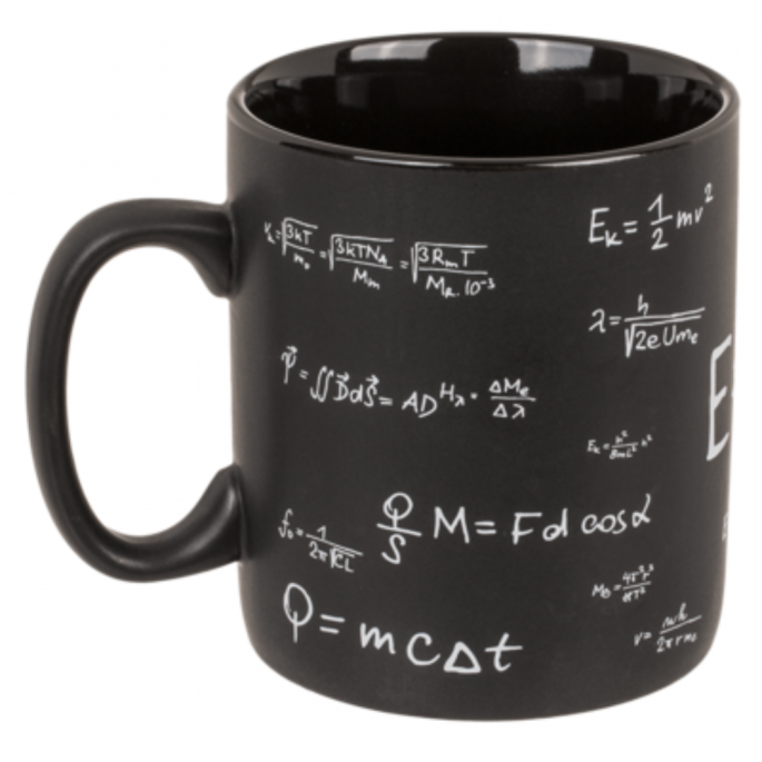 Mok met rekensommen - Meester mok - Zwart - Mok voor meester - Mathematic mok