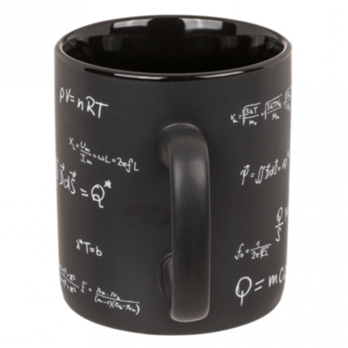 Mok met rekensommen - Meester mok - Zwart - Mok voor meester - Mathematic mok