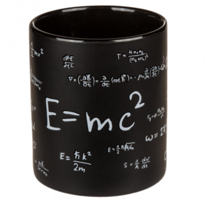 Mok met rekensommen - Meester mok - Zwart - Mok voor meester - Mathematic mok