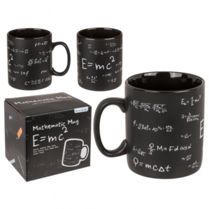 Mok met rekensommen - Meester mok - Zwart - Mok voor meester - Mathematic mok