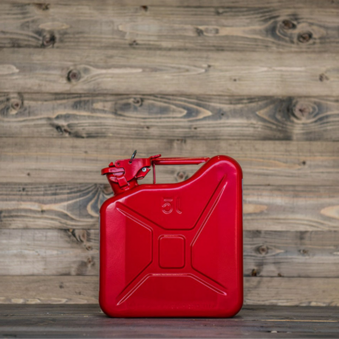 Stalen jerrycans 5L in diverse kleuren
