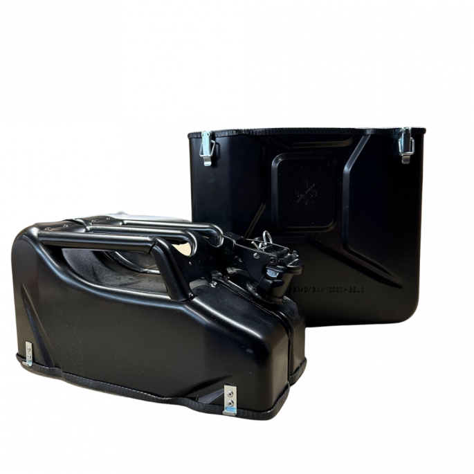 Jerrycan Giftbox 20L - groen, rood en zwart - Stevige opberg box - excl. drank