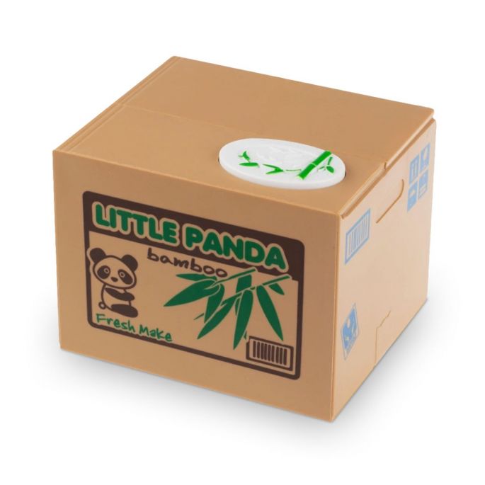 Panda Bank - Stelende Panda - Stimulans om te Sparen - 10 x 11,5 x 12 cm - Panda Spaarpot