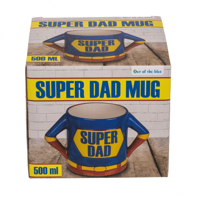 Super pap/mam mok - Twee verschillende stylen - 18 x 11 cm - Mok super papa - Super mama mok - Super dad mok - Super mom mok