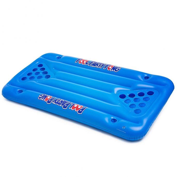 Beer Pong Luchtbed - Drijvend Spelplezier - Groot & Blauw/Wit - Zwembadspellen - Opblaasbaar beer pong luchtbed voor poolparty's en zomerpret