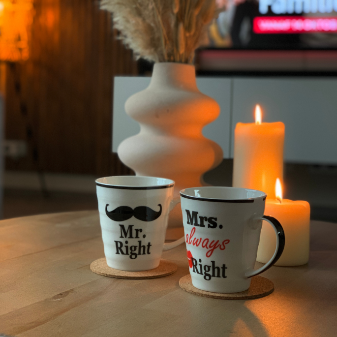 Mr. & Mrs. Right Mokken - Mokken set - Koffiemokken