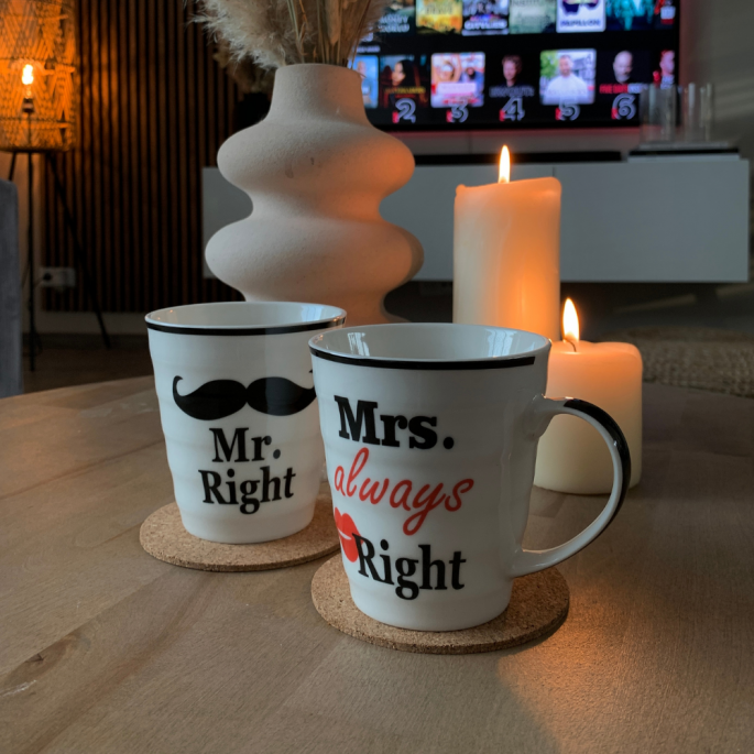 Mr. & Mrs. Right Mokken - Mokken set - Koffiemokken