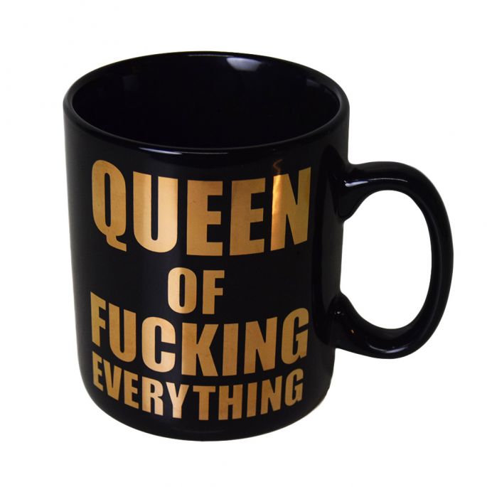 Queen of Fucking Everything Mug - 850 ml - Keramiek - Grappige Mok voor Koffie of Thee - Leuke mok