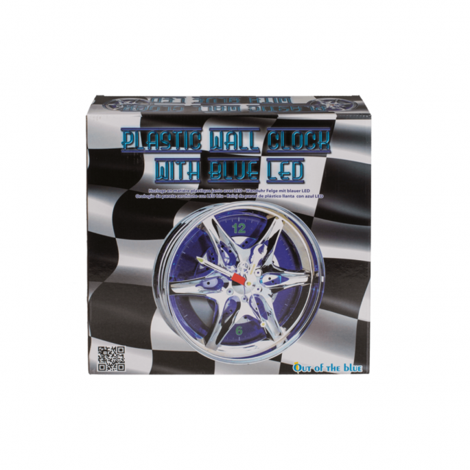 Rim clock with blue LED