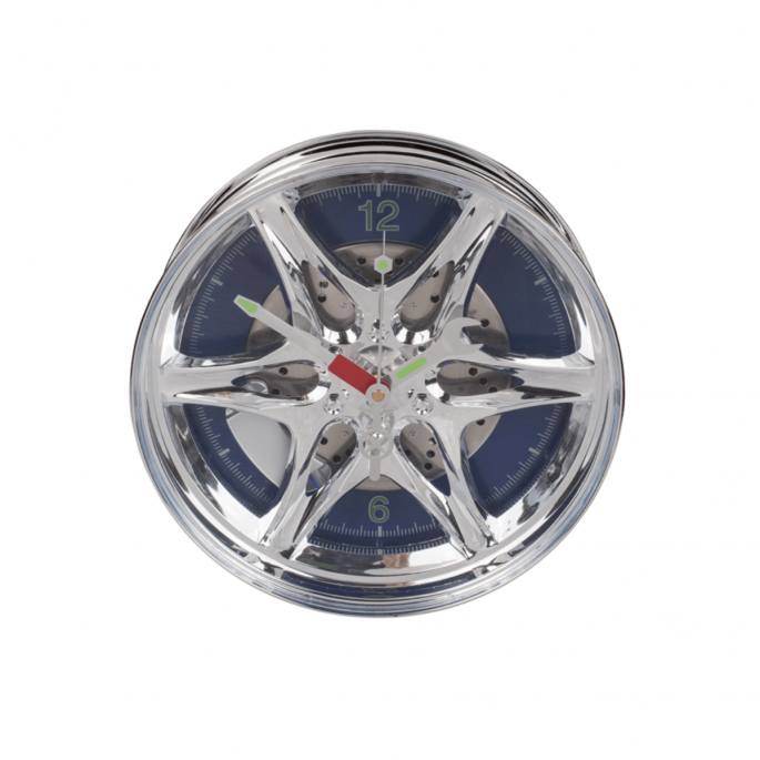 Rim clock with blue LED