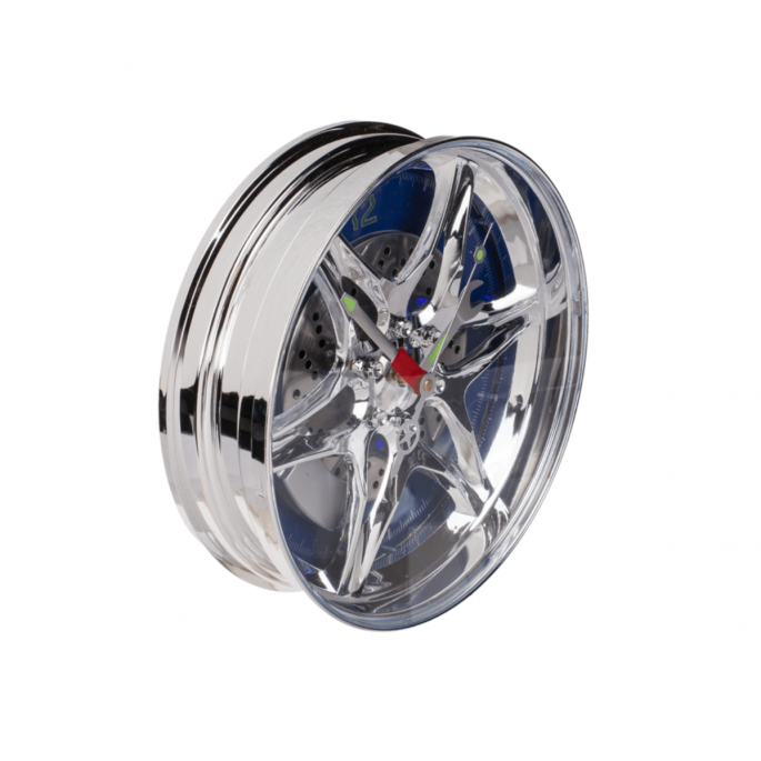 Rim clock with blue LED