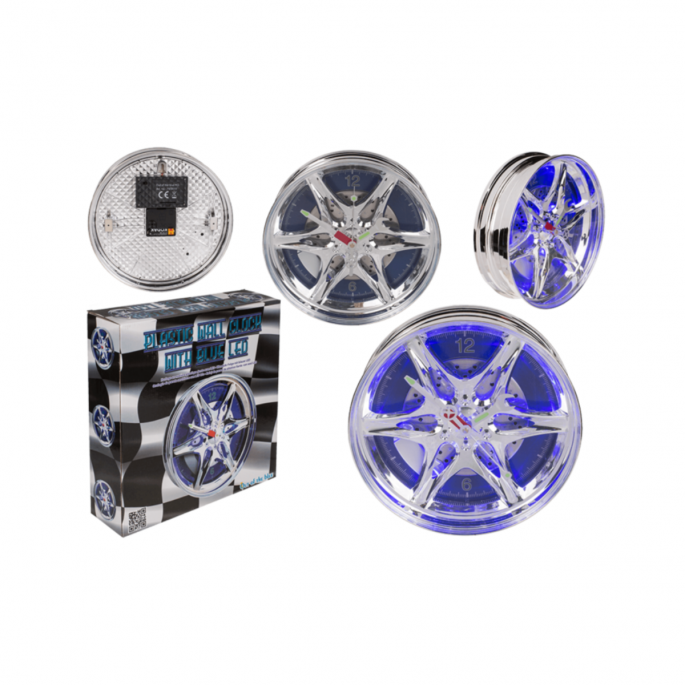 Rim clock with blue LED