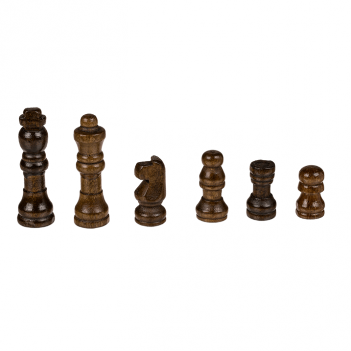Schaakbord van hout - Authentiek bord - 34 x 34 cm - Schaakspel hout - Houten schaakspel kopen