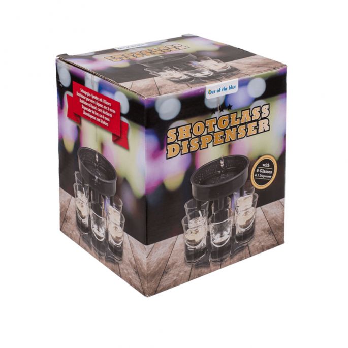 Shot dispenser - De must have op feestjes - Plaats voor 6 shotjes (6 Shotglazen inbegrepen) - Shots dispenser - Shotfontein