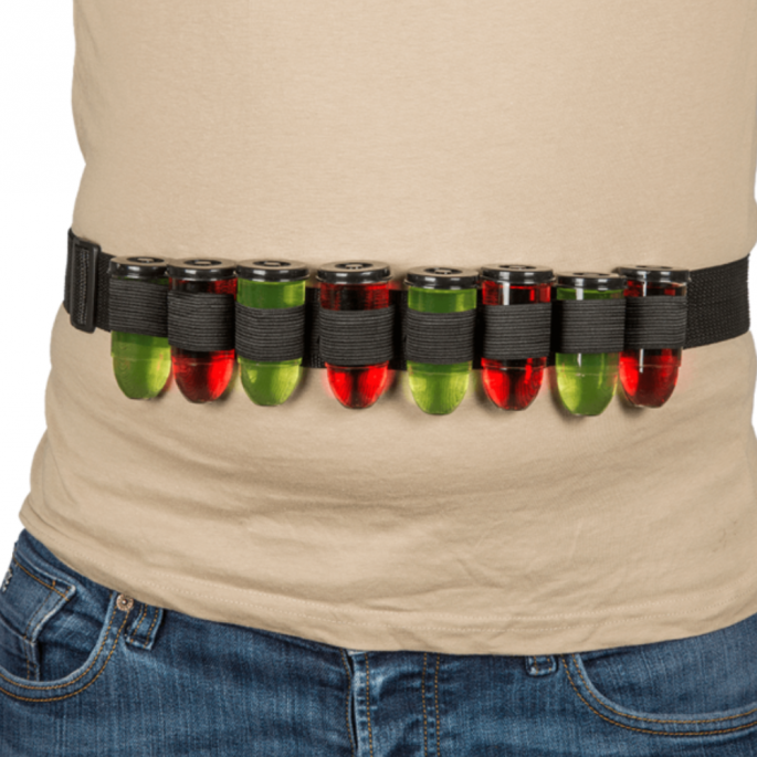 Draag je shotjes met flair met deze unieke Shotjes Belt!