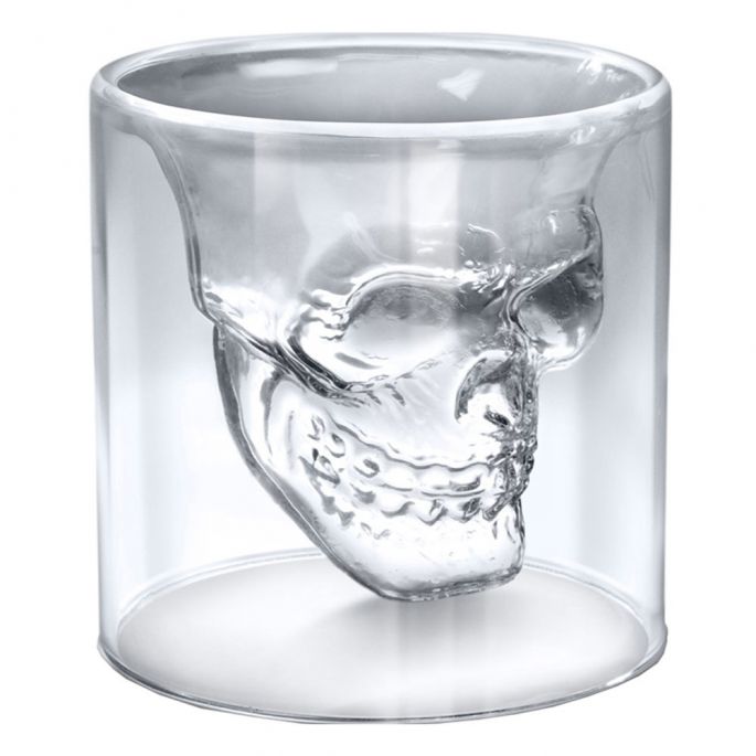 Skull Glass - Doodshoofd Whiskeyglas - Handgeblazen Schedelglas - 200ml - Doodshoofd Shot Glas