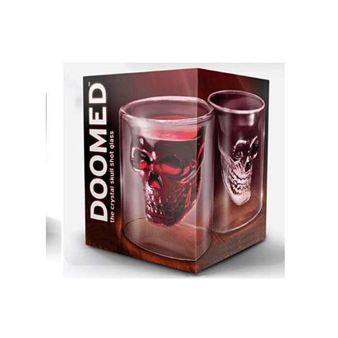 Skull Glass - Doodshoofd Whiskeyglas - Handgeblazen Schedelglas - 100ml - Doodshoofd Shot Glas