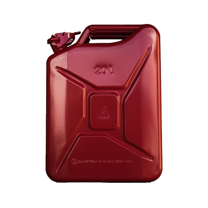 Jerrycan 20L rood zonder achtergrond