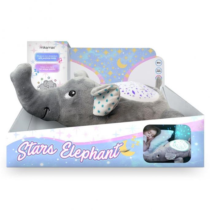 Laat je kleintje rustig in slaap vallen onder een hemel vol sterren met onze Ster Olifant Projector!