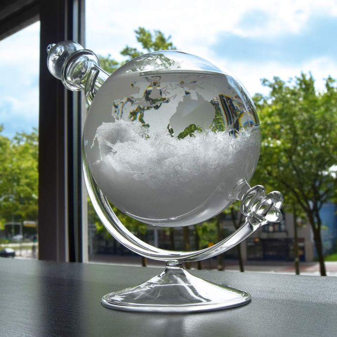 Storm Globe - Weervoorspeller - Wereldbol - ⌀20cm - Stijlvol Design - Stormglas