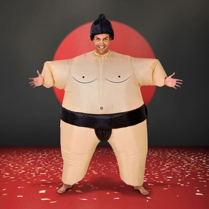 Sumo Wrestler Pak - Elektrische Opblaasbaar Pak - Voor Volwassenen Vanaf 14 Jaar - Carnaval kostuum -  Sumo Worstelpak 