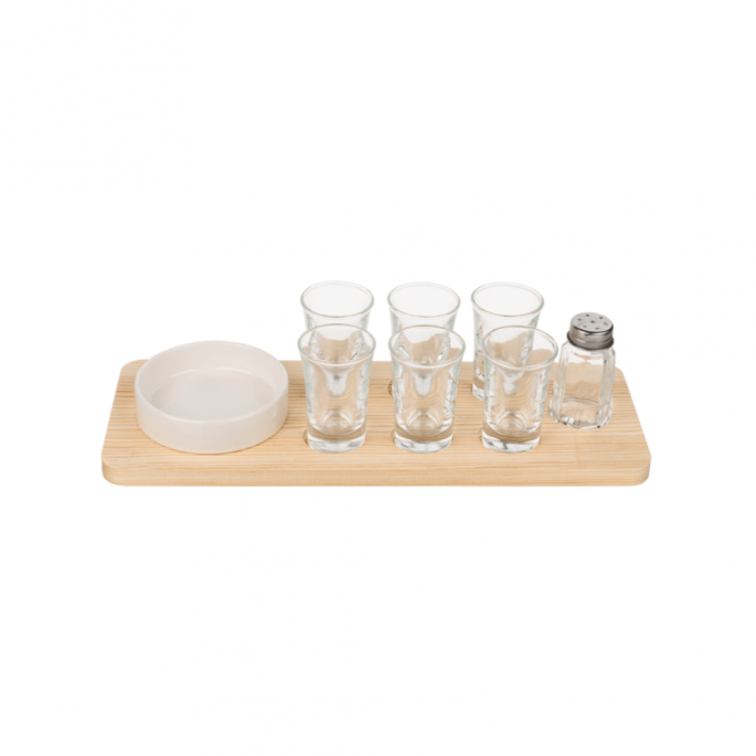 Tequila serveer set - Serveer gemakkelijk je tequila - 32,5 x 12,5 x 6,5 cm - Tequila serving set - Tequila party set