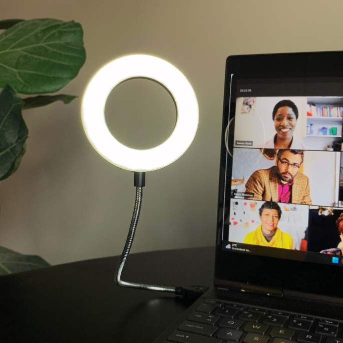 Professionele USB LED-lichtring - Maak indruk met perfecte verlichting - Close-up foto