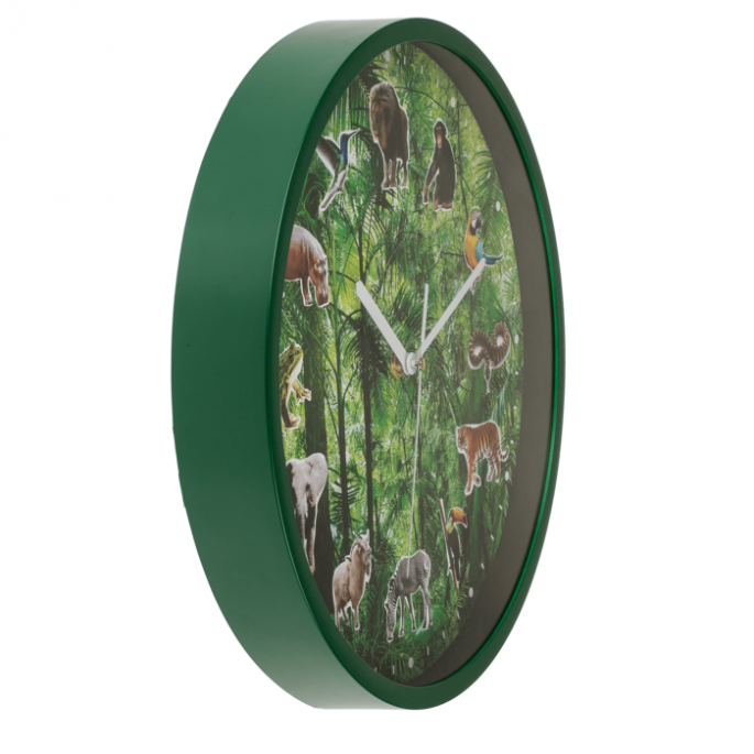 Wandklok dieren - Leuk voor de kinderkamer - 30x30 cm - Kinderklok