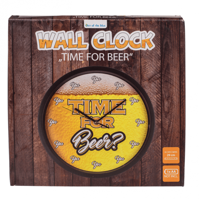 Wandklok - Time for Beer