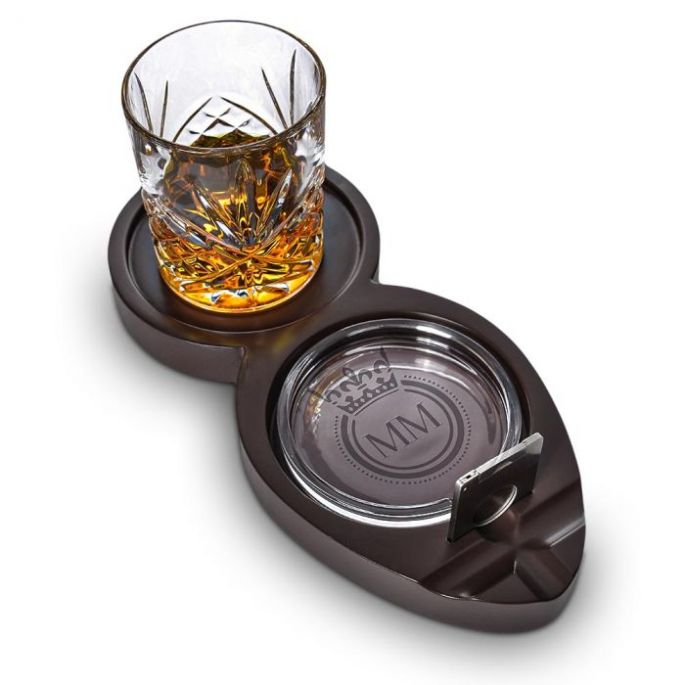 Whiskey & Sigaarhouder - Stijlvolle houder - Whiskey & Cigar Tray - Houder voor whiskey & sigaar - Whiskey accessoire