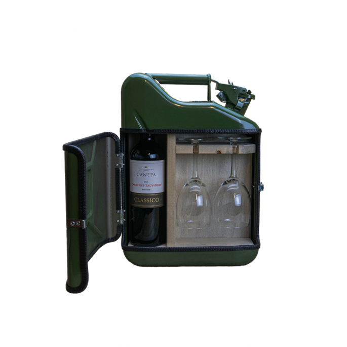 Wijn Giftset - Groen, rood en zwart - 10L - Perfect voor in de mancave - Excl. drank - Jerrycan cadeau - Wijn cadeau