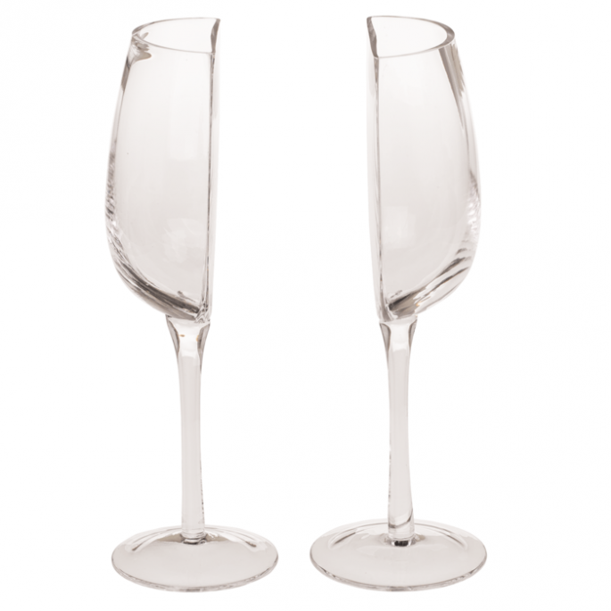 Half wijnglas - Grappig wijnglas voor vrouwen - 21 x 8 cm - Unieke verjaardagscadeau met wijnhumor - Wijnglas kopen