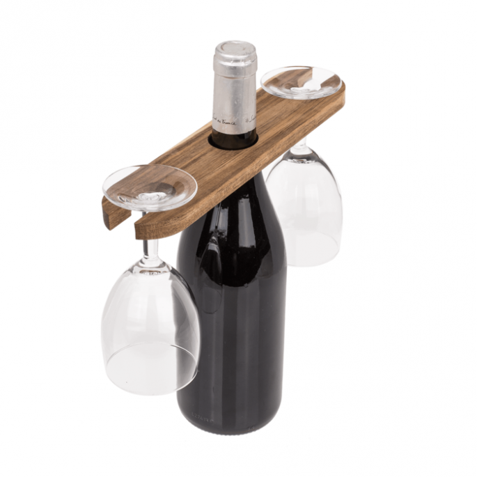 Wijnbutler - Houten Glazen houder - 25 x 6 x 1 cm - Wine Butler