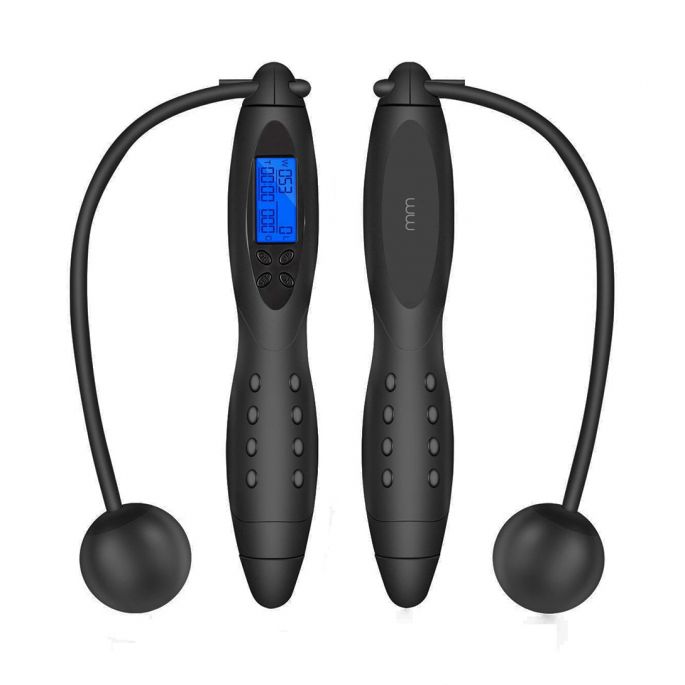 Draadloos Springtouw - Digitaal Display met Calorieteller, Sprongenteller en Snelheidsmeter -  Cordless Jump Rope