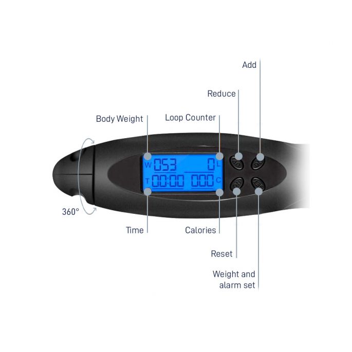 Draadloos Springtouw - Digitaal Display met Calorieteller, Sprongenteller en Snelheidsmeter -  Cordless Jump Rope