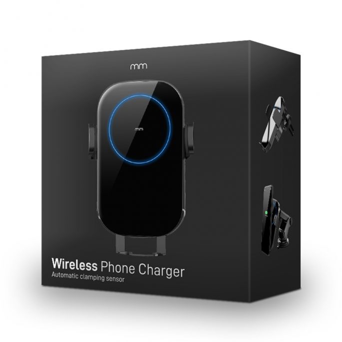 Telefoonhouder Auto - Draadloze Oplader Met Sensor - 15W - Snellader - Met Zuignap en Knijper - Automatisch Open en Dicht - Smartphone Houder Auto
