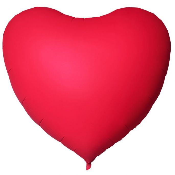 Hart Ballon - XXL - Folie - 40 x 80 x 140 cm - Rood -  Valentijn versiering - Grote hart ballon